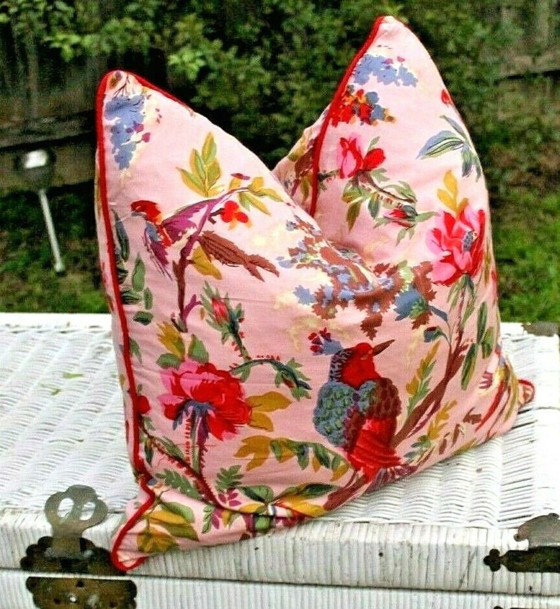 Set of 2 cushion Cover Retro Style Vintage Style Floral Etsy