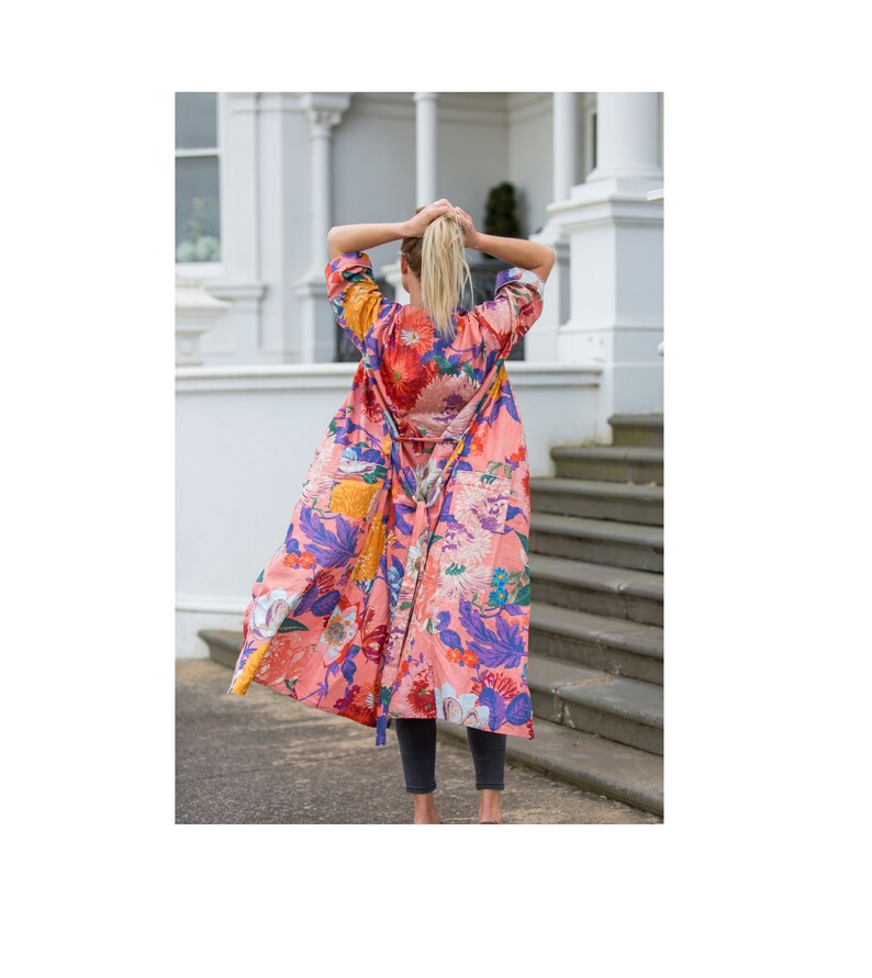 Kimono Cotton Kimono Bathrobe Frida Valentines Day Giftbird Etsy