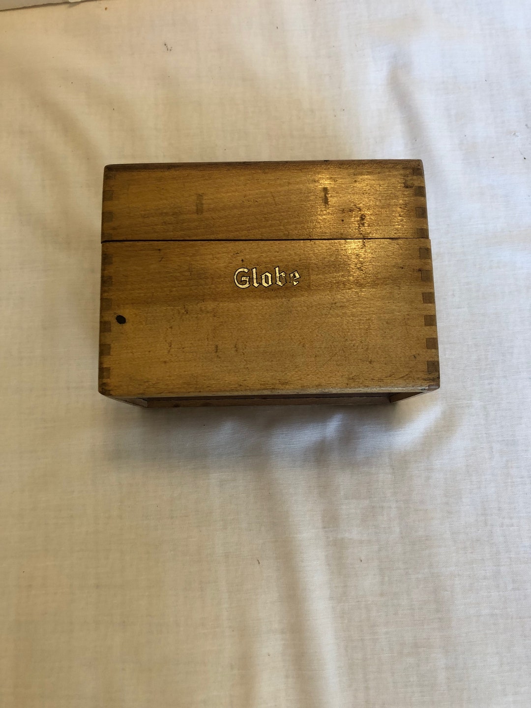 Vintage Globe-wernicke Wood File Box With Original Index Cards - Etsy