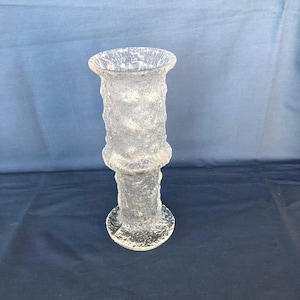 Vintage Iittala Nardus Art Glass Ice Vase by Timo Sarpaneva