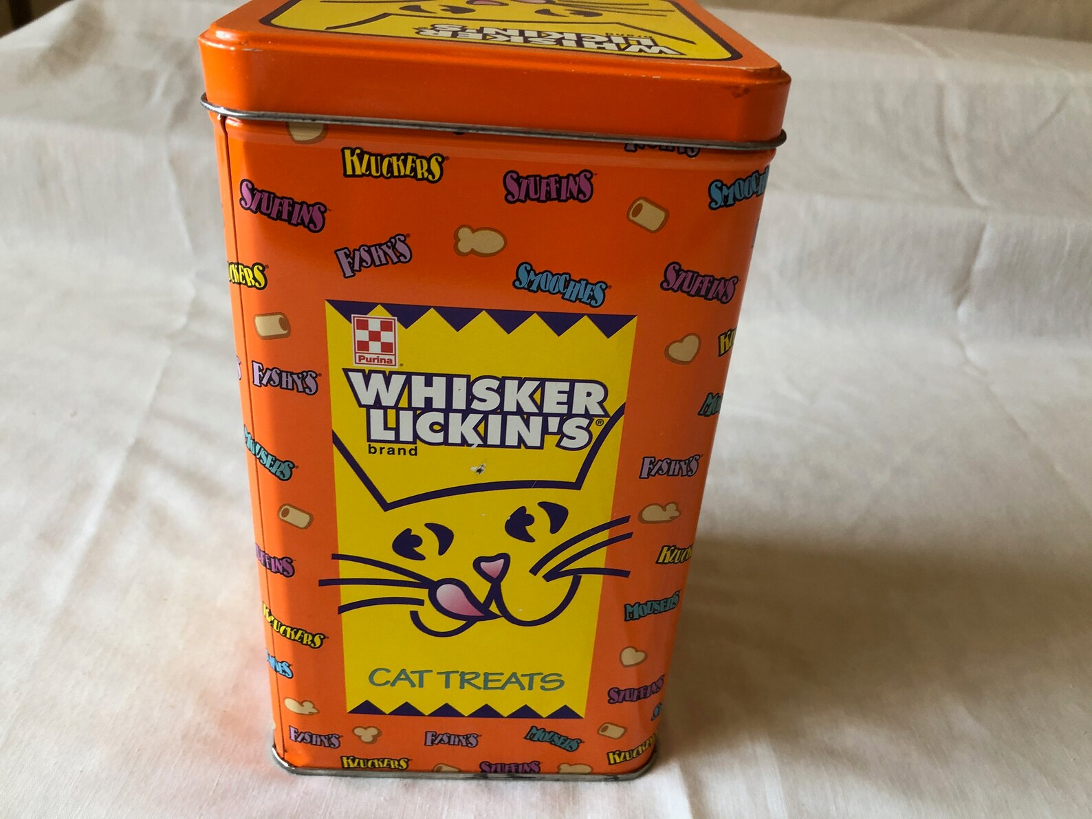 Vintage Whisker Lickins Purina Cat Treats Tin Etsy