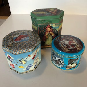 Vintage Lot of 3 Cute Tins - Tin Box Company