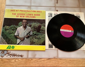 George Lewis Band Of New Orleans "Jazz At Preservation Hall" Lp Atlantic Label Near Mint