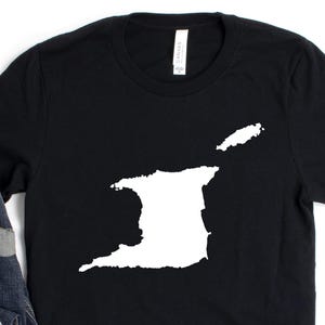 Camiseta unisex con el mapa de Trinidad y Tobago, camiseta con el mapa de Trinidad y Tobago