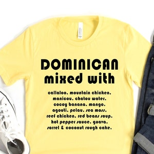 Dominicain mélangé avec T-shirt unisexe, chemise Dominica Foods