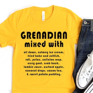 Grenada Shirt, Grenadian Mixed With Unisex T-Shirt, Gift for Grenadian Women and Men