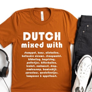 The Netherlands Shirt Dutch Foods Gift, t-shirt unisex per abbigliamento olandese