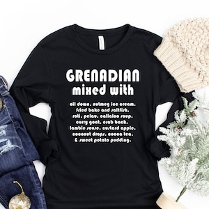 Grenada Unisex Long Sleeve Tee Shirt, Grenadian Shirt, Grenada Gifts