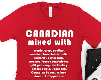 T-shirt Canada, chemise Canada pour femmes et hommes, t-shirt canadien mixte avec un t-shirt unisexe