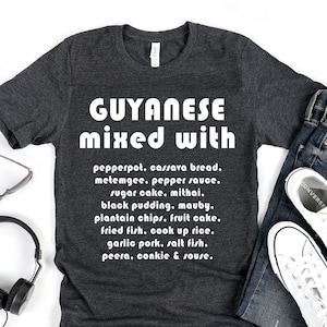 Camiseta guyanesa Regalo de Guyana para hombres y mujeres con camiseta de alimentos guyaneses