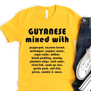 Guyanese Shirt Gift for Men and Women from Guyana, Guyanese Food T-Shirt
