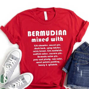Bermudas Camiseta Regalo para Bermudas, Camisa con Alimentos Bermudas