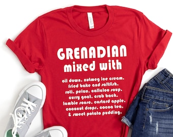 Maglietta Grenada da uomo e da donna, regalo con stampa Grenada