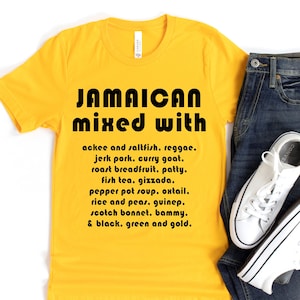 Jamaican Mixed With Unisex T-Shirt, Jamaican Gift Shirt