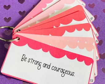 Printable Scripture Memory Cards, Digital Bible Verse Cards for Kids, Homeschool, Students, Strawberry Set of 10 Cards