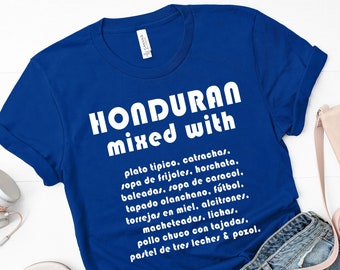 Koszulka Honduras dla kobiet i mężczyzn, Honduras Mixed With T-Shirt