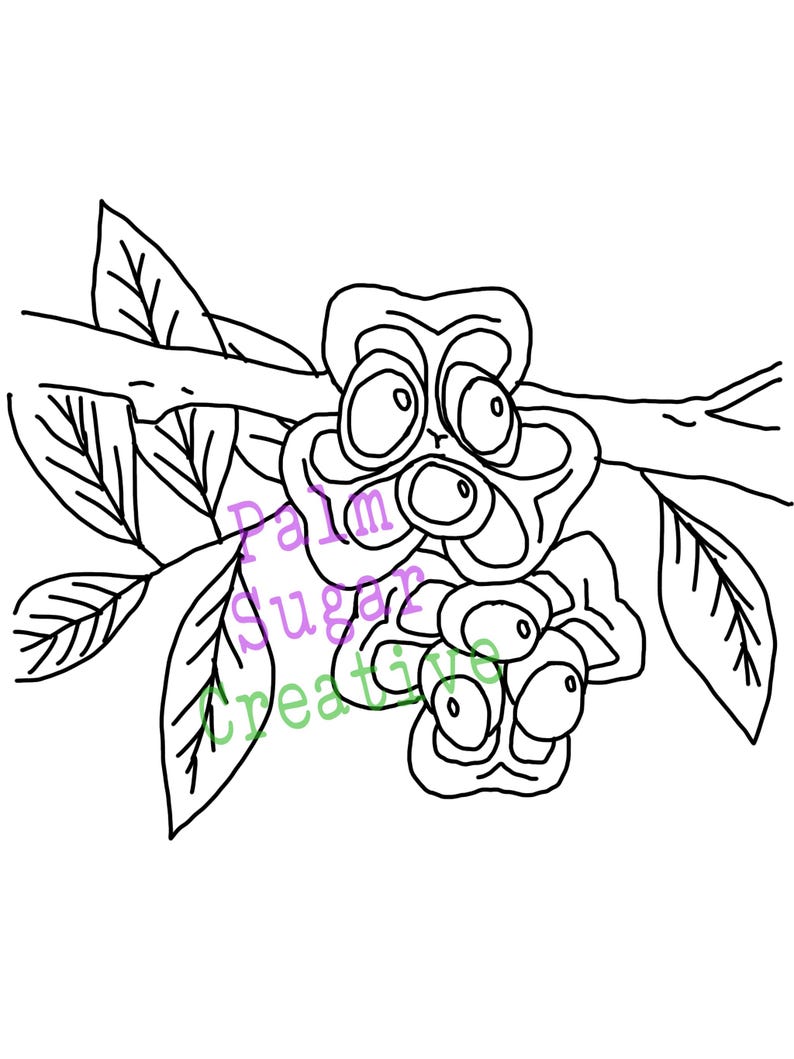 Jamaican Food Coloring Pages - Digital Download - Jamaica Pictures to ...
