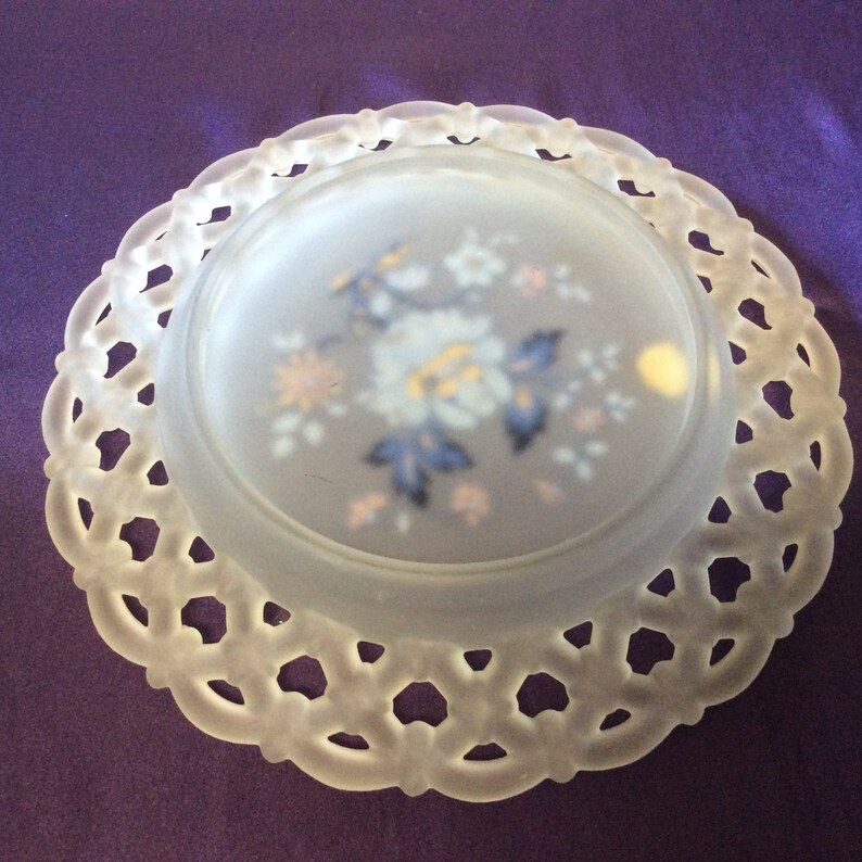 Westmoreland Frosted Satin Glass Plate, Collectible Plates, Decorative