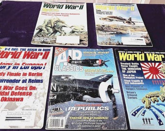 World War II And Air Classics Magazines, Set Of 5 Issues, January, March, May, June And July 1995, Collectibles, Historical War Magazines