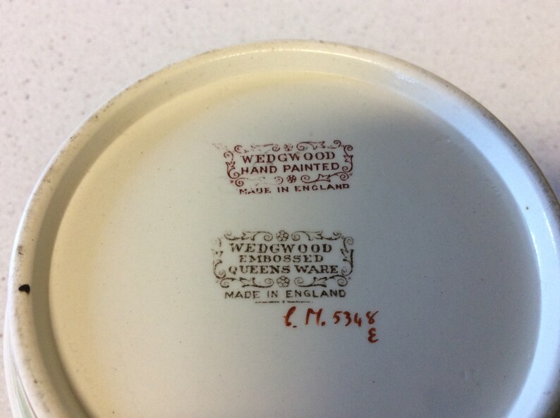 Embossed Wedgwood Queensware Pitcher or Vase Vintage Etsy