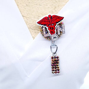 Rhinestone LPN Badge Reel: Nurse ID Holder