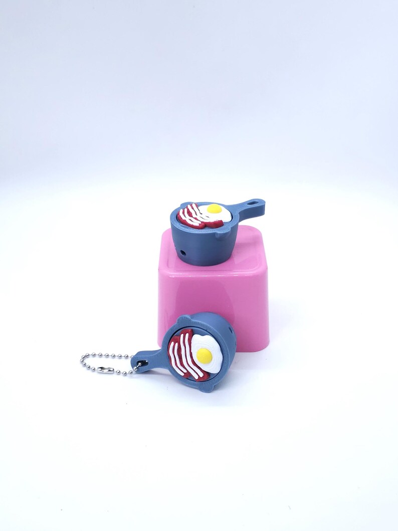 3D Printed Bacon and Eggs Skillet Fidget Clicker – Breakfast Pan ...