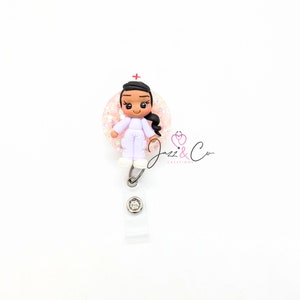 Clay Nurse ID Badge Reel - Nursing Student - RN - LPN -Nurse