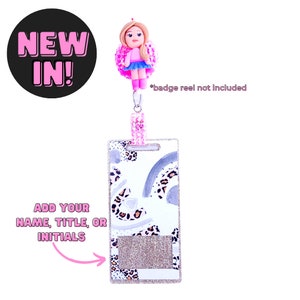 Boho Leopard Badge Buddy - Personalized Badge Reel Accessory