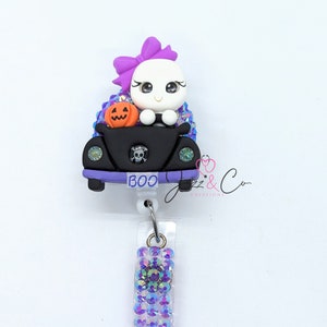 Cute Halloween Ghost Nursing Badge Reel