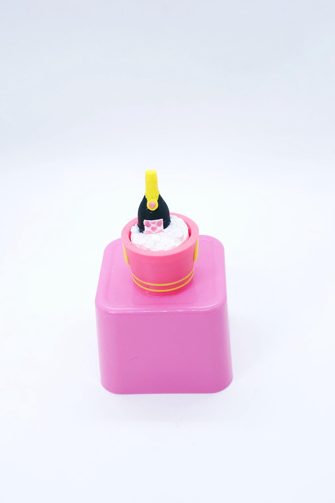 Bucket Clicker 3D Printed Champagne Bucket Fidget Clicker – Pink Ice Bucket ...