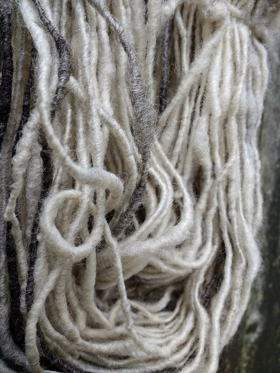 Stobi Rustic Wool Rustic Handspun Wool Yarn Bulky, Eco Friendly Fiber Gray and Beige - Etsy