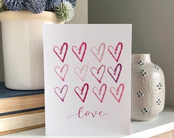 Watercolor Heart Card