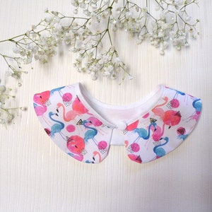 Detachable flamingo collar, Peter pan collar, removable Peter Pan collar,  detachable collar necklace, pink flamingo collar, festive collar