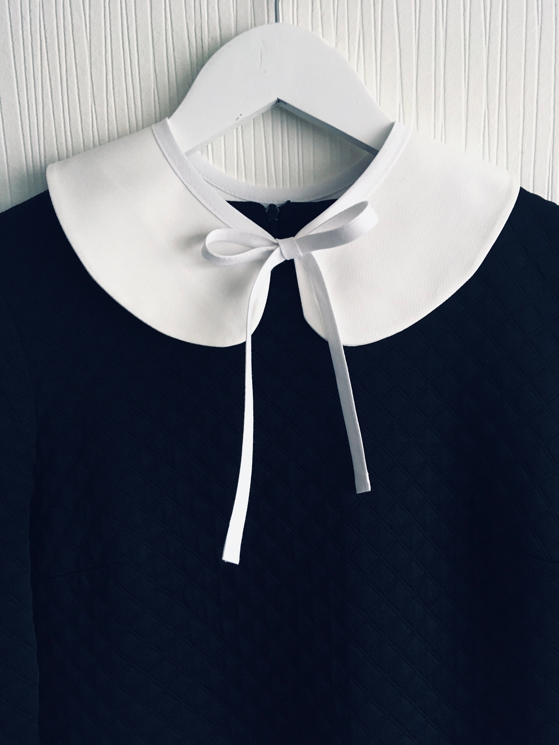White Peter Pan Collar, White Detachable Collar, Round Collar, Linen