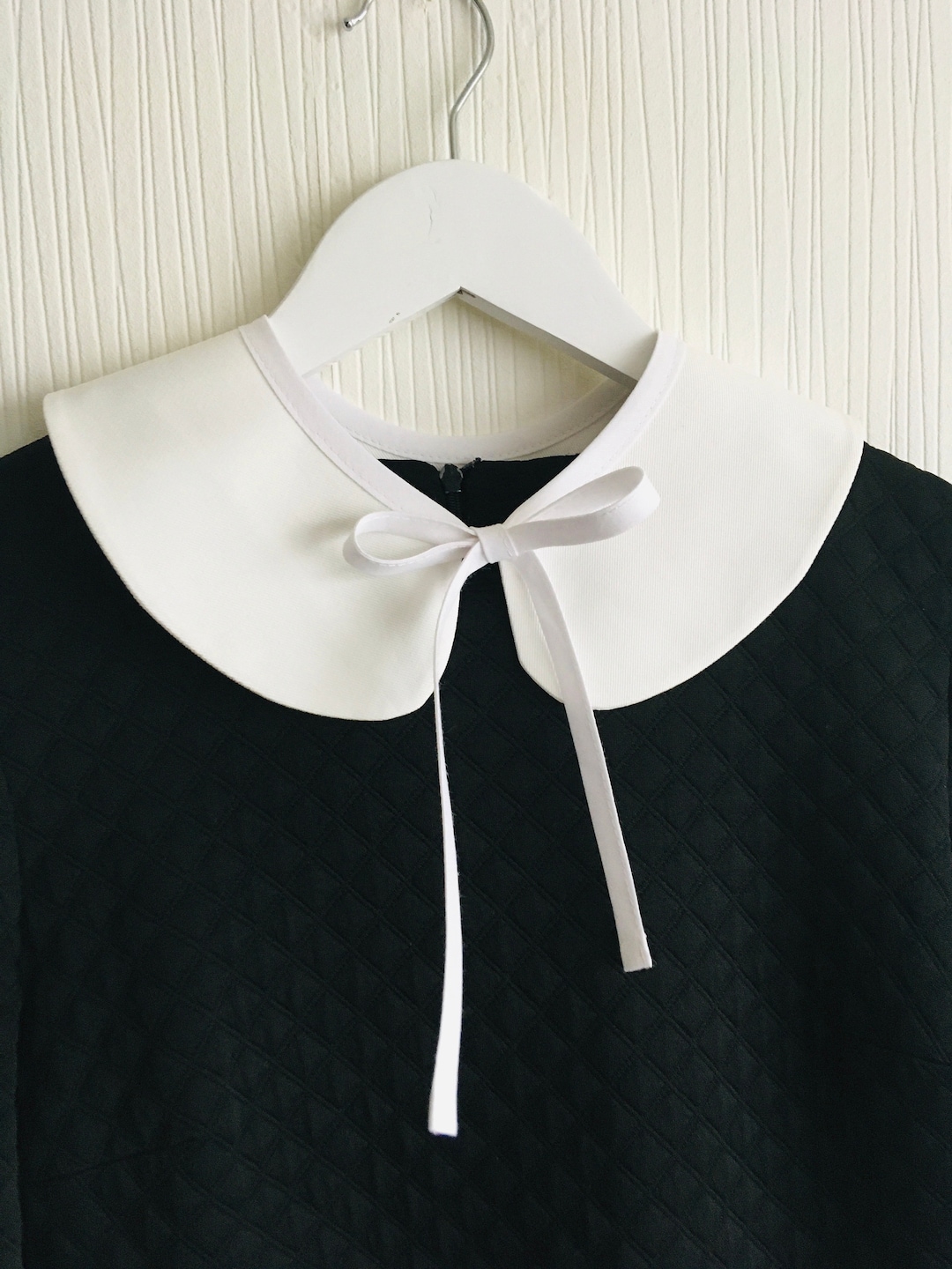 White Peter Pan Collar, White Detachable Collar, Round Collar, Linen