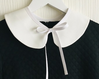 White Peter pan collar, white detachable collar, round collar, cotton collar, removable collar, white collar, woman collar
