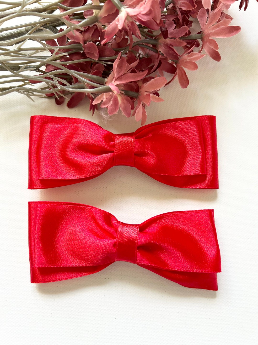 Hair Ribbon Red Many Designs Hair Ribbon, Hair Ribbon for Braid, Red Hair Ribbon Girls, Ribbon Bow ...
