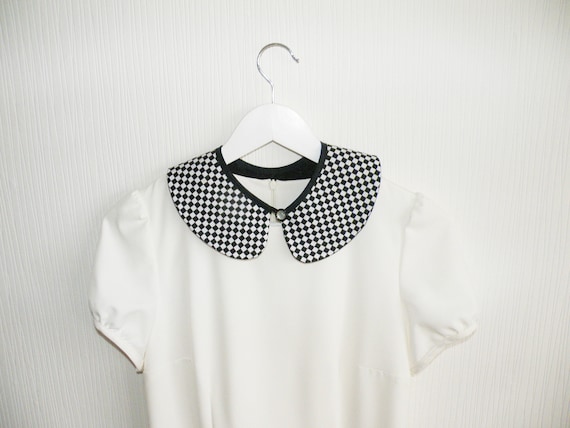Babydoll neck Black dumb neck Detachable collar Peter Pan neck Vintage style collar