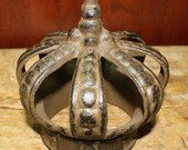 Cast Iron Royal Crown King Queen Door Stop Home Decor Paper Weight Book End