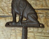 3 Cast Iron Antique Style DOG Coat Hooks Hat Hook Rack Towel LAB Retriever Puppy
