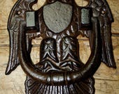 Huge Cast Iron Antique Victorian Style AMERICAN EAGLE Door Knocker USA Man Cave