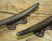2 Cast Iron Antique Style Boat CLEATS Coat Hooks Nautical Drawer Pulls Boat