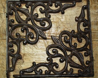 4 LG HD Cast Iron Antique Style CABLE Brackets Garden Braces Shelf Bracket BAR 3