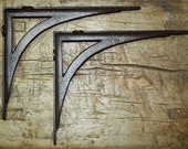 4 Cast Iron Antique Style ANGLE Brackets Garden Braces Shelf Bracket CABLE