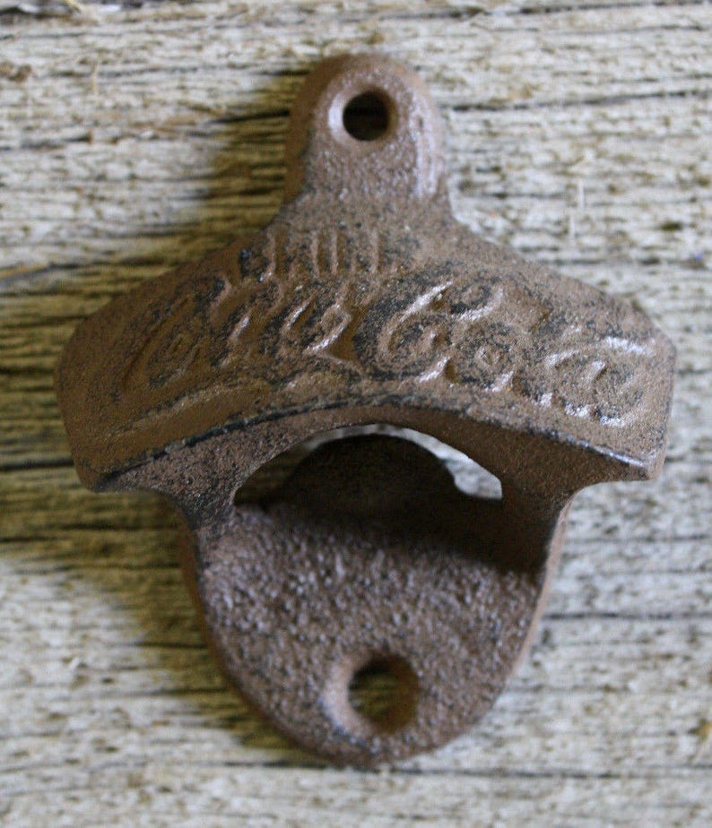 1 Coca Cola Cast Iron Wall Mount Soda Pop Bottle Opener Rustic