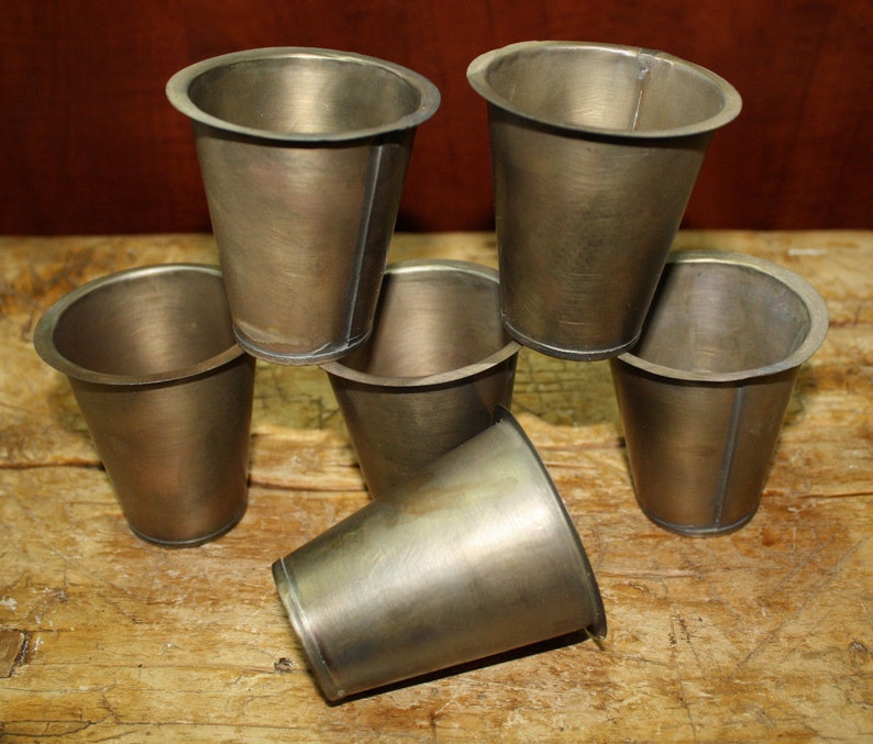 6 Replacement Sugar Mold Candle Holder Primitive TIN CUP Etsy