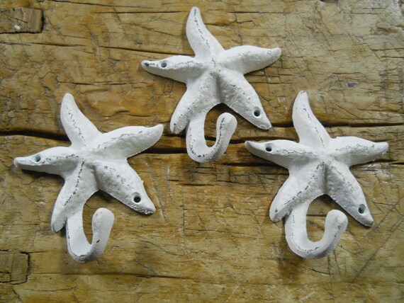 3 Cast Iron Antique Style Nautical TURTLE Coat Hooks Hat Hook Rack Towel Sea