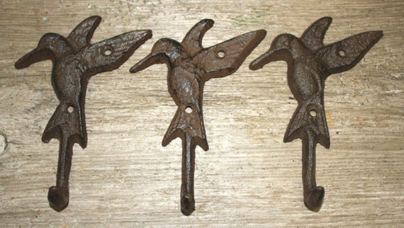 Key Rack REPTILE Hook GECKO 3 Cast Iron LIZARD Towel Hanger Coat Hat Hooks