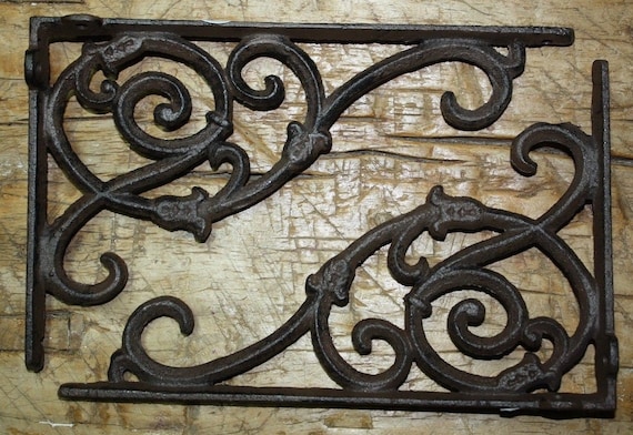 12 Cast Iron Antique Style Web Brackets Garden Braces Shelf Bracket