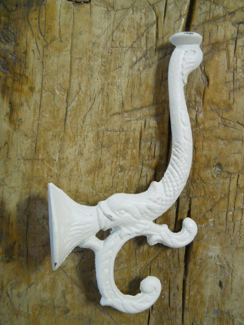 1 Cast Iron Tack Saddle Hook Style Coat Hooks Hat Hook Rack Hall Tree BROWN